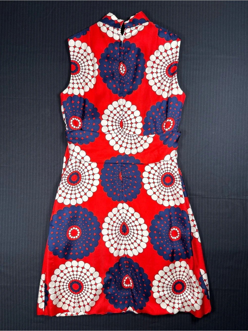 Vintage Mod Floral Geometric Shift Dress - Picture 4 of 16